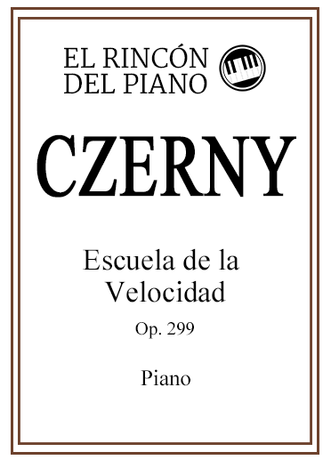 Portada del libro "Escuela de la velocidad, de Czerny"