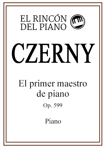 Portada del libro "El primer maestro de piano, de Czerny"