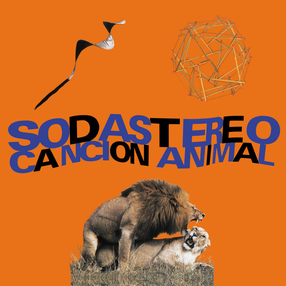 Portada del septimo album de Soda Stereo, titulado Cancion Animal, en 1990