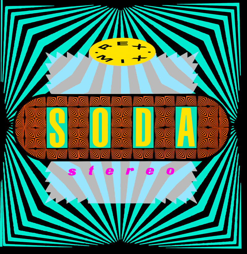 Portada del octavo album de Soda Stereo, titulado Rex Mix, en 1991