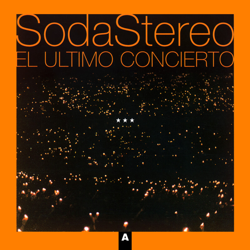 Portada del 14º album de Soda Stereo, titulado El último Concierto, en 1997