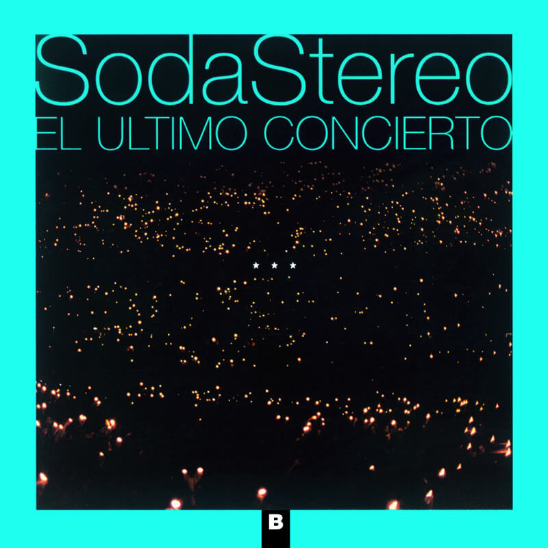 Portada del 15º album de Soda Stereo, titulado El último concierto B, en 1997