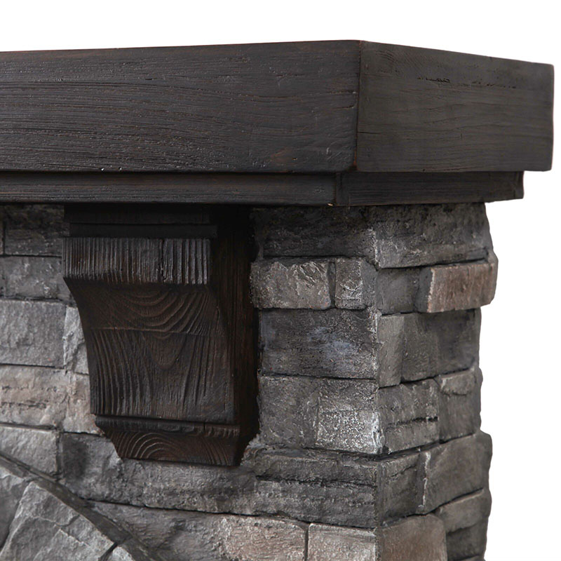 Edge of Electric Fireplace, Gray